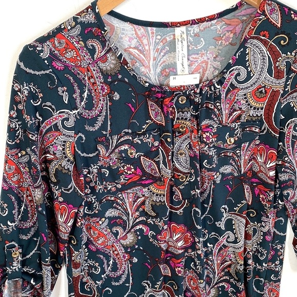 PerSeption Concept paisley 3/4 sleeved Top, Size M, NWT - Picture 6 of 6
